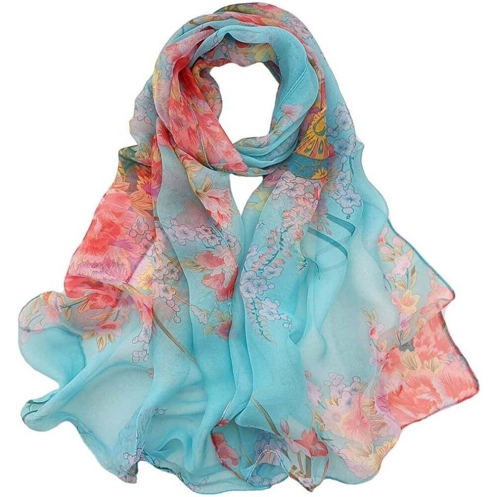 Women's A12  Lightweight Floral Print Scarves, Shawl Wraps & Fashion
